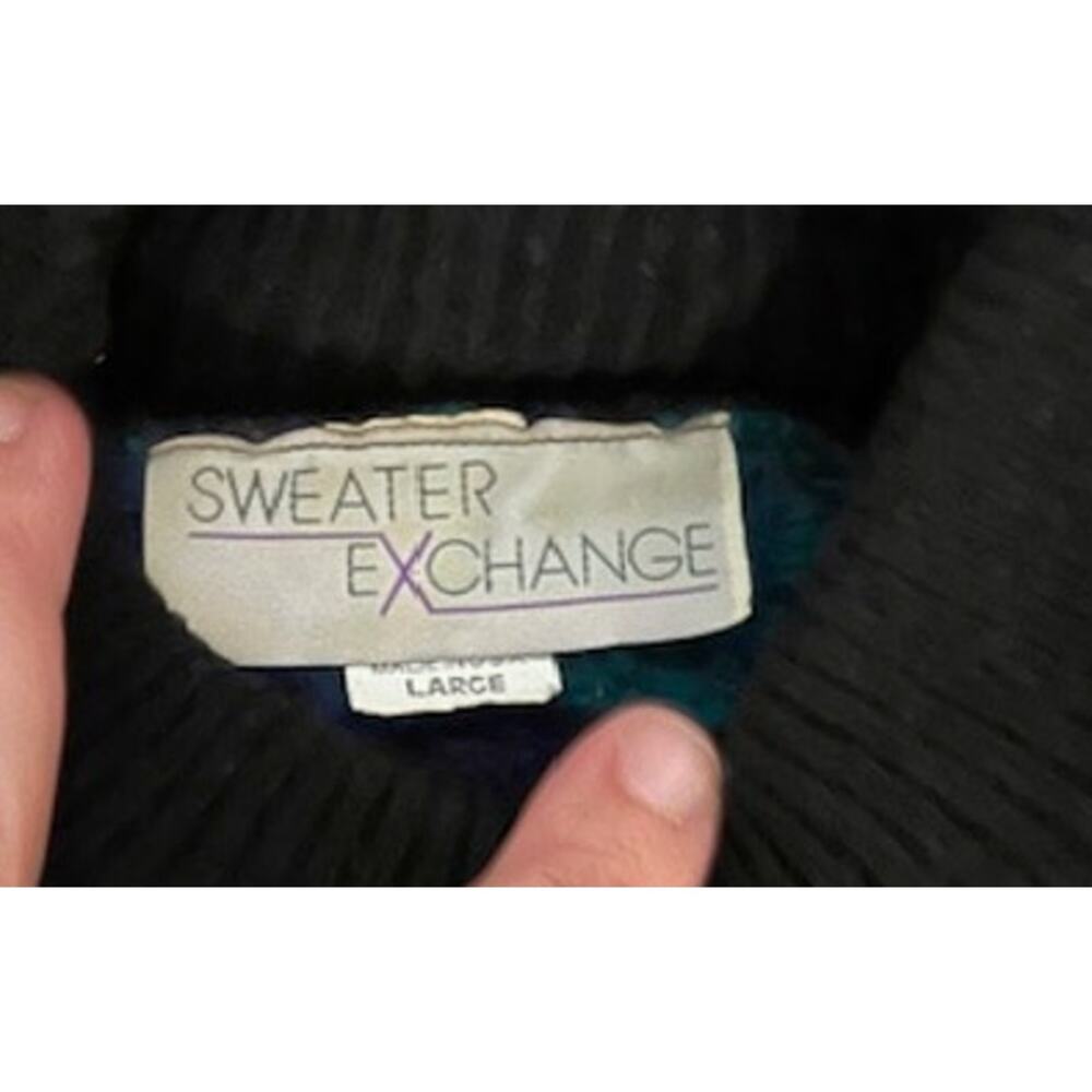 Vintage Sweater Exchange Patchwork Oversized Swea… - image 7